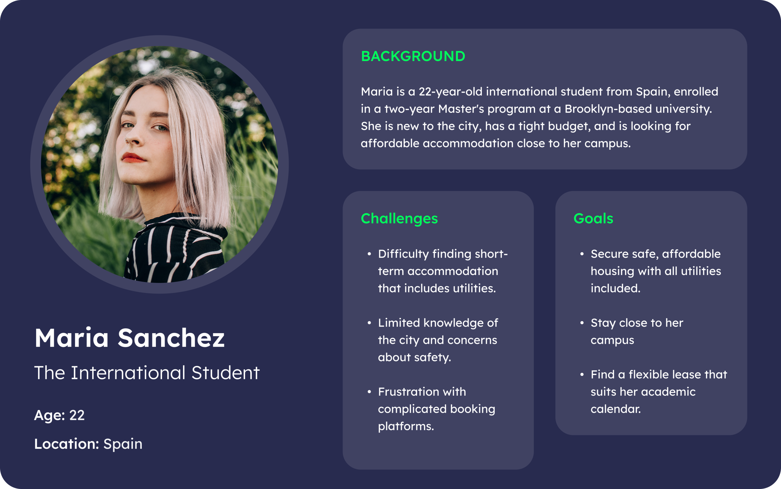 User Persona - Reservation Resources