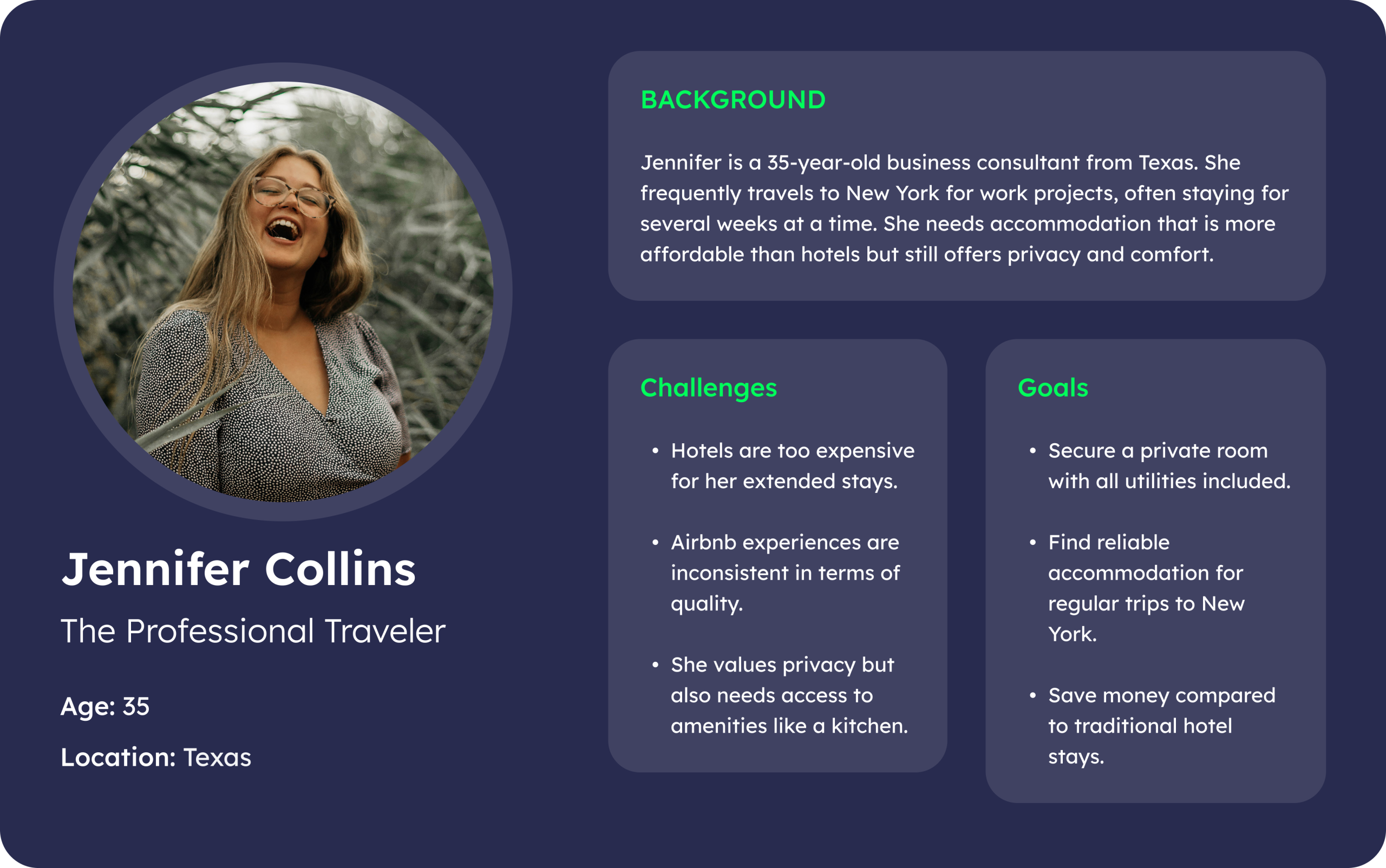 User Persona - Reservation Resources